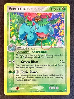 Venusaur SWIRL! 28/100 2006 EX Crystal Guardians Pokemon Card TCG Holo Rare - Hp - Image 1