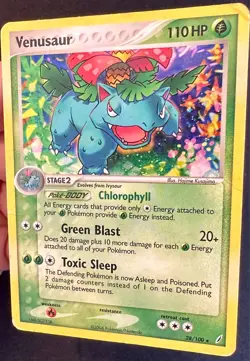 Venusaur SWIRL! 28/100 2006 EX Crystal Guardians Pokemon Card TCG Holo Rare - Hp - Image 2