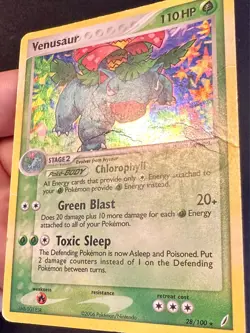 Venusaur SWIRL! 28/100 2006 EX Crystal Guardians Pokemon Card TCG Holo Rare - Hp - Image 3
