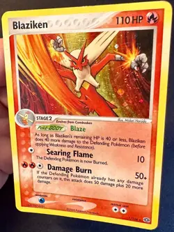 Blaziken SWIRL! 1/106 2005 EX Emerald Pokemon Card Cosmos Holo Rare Vintage - Mp - Image 2