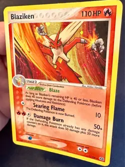Blaziken SWIRL! 1/106 2005 EX Emerald Pokemon Card Cosmos Holo Rare Vintage - Mp - Image 3