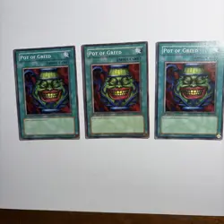 Yugioh! 3x Pot of Greed SYE-040 (Common, 1st Edition) MP/HP - Image 1