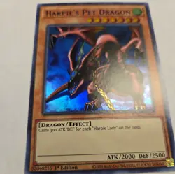 Yugioh Harpie's Pet Dragon - 1st Edition - Ultra Rare Purple lp - Image 1