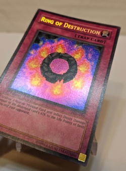 Ring of Destruction PGD-000 Secret Rare 1st Edition Yugioh 1959 - Image 2