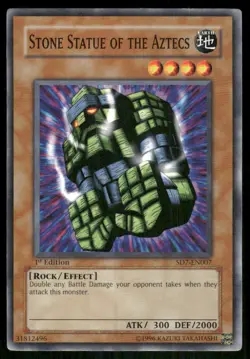 Stone Statue of the Aztecs SD7-EN007 SD: Invincible Fortress Yu-Gi-Oh 1st Ed NM - Image 1