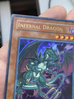 LP/MP Yu-Gi-Oh! GX Infernal Dragon DP04-EN010 Holofoil Vintage English Ultrarare - Image 4