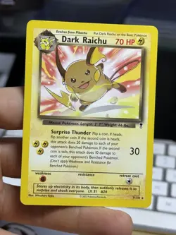 Dark Blastoise 4/110 Raichu 7/110 Legendary Collection 2002 DECK Pokemon Card - Image 3