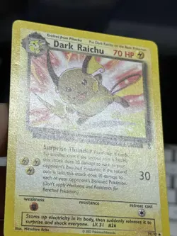 Dark Blastoise 4/110 Raichu 7/110 Legendary Collection 2002 DECK Pokemon Card - Image 4