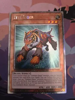 YuGiOh #RA03-EN189 Test Tiger (Platinum Secret Rare) - Image 1