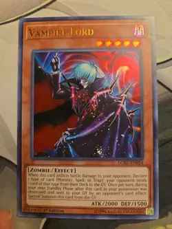 Yugioh! Vampire Lord - 1st ed Ultra Rare - LCKC-EN024 - LP - Image 1
