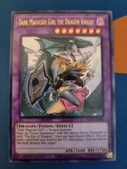 Yu-Gi-Oh! Konami Dark Magician Girl the Dragon Knight DLCS-EN006 UR Holo 1st - Image 3