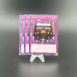 3x Royal Decree 1st Edition Rare MAZE-EN064 Yu-Gi-Oh! - Image 1