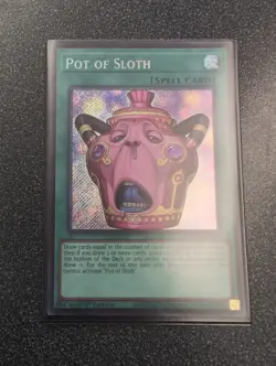 Yu-Gi-Oh! TCG Pot of Sloth Secret Rare CORI-EN061 NM - Image 1