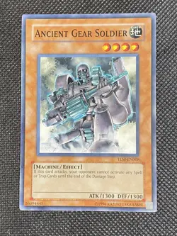 YuGiOh! - Ancient Gear Soldier TLM-EN008 Common Unlimited Edition Lightly Played - Image 1