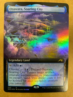 MTG 1x EXTENDED ART FOIL Otawara, Soaring City 503 Kamigawa: Neon Magic x1 NM - Image 1
