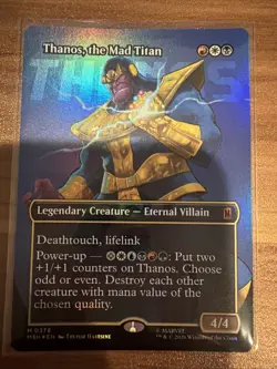 Thanos, the Mad Titan (Borderless) (0376) Marvel Super Heroes Foil MTG Magic - Image 1
