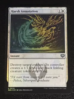 MTG Secrets of Strixhaven Harsh Annotation Foil 0018 NM - Image 1