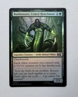 Bushmaster Coiled Henchman Foil 716 Marvel Super Heroes Magic the Gathering - Image 1