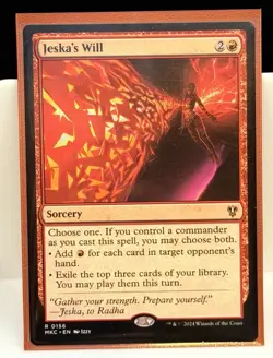 Wizards of the Coast Jeska's Will 0156 Rare Regular EN 2R - Image 1
