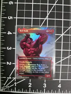 Red Hulk MSH 0329 Extended Art Foil MTG Marvel Super Heroes NM/M - Image 1