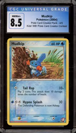 Pokemon Mudkip Kids' WB! Poke Card Creator Contest Promo #4 CGC 8.5 - Image 1