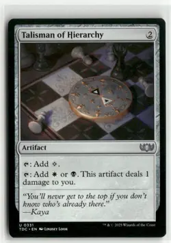 Talisman of Hierarchy Commander Tarkir Dragonstorm MTG NM - Image 1