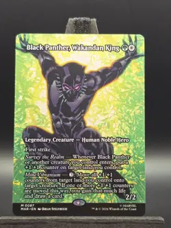 Black Panther, Wakandan King (Borderless) Marvel Super Heroes Regular NM MTG - Image 1