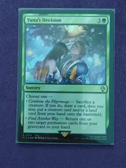 Yuna's Decision (Surge Foil) R Commander: FINAL FANTASY 74 NM FIC MTG - Image 1