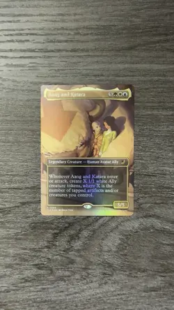 Aang and Katara - Foil - Borderless - TLE - MTG - Image 1