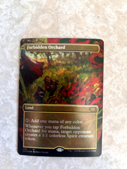 MTG FOIL Forbidden Orchard Borderless - Double Masters 2022 #405 - Image 1