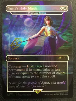 MTG Secret Lair Drop Series #1868 Yuna's Holy Magic RAINBOW FOIL NM - Image 1