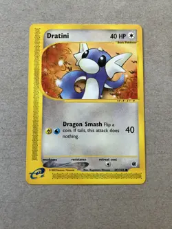 POKEMON EXPEDITION BASE SET E-READER DRATINI CARD 107/165 LP-MP - Image 1