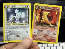 Togetic 16/111 Neo Dark Typhlosion 2000 Holo Rare Vintage Pokemon Card Lot WOTC - Image 1