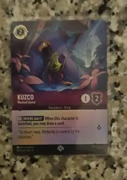 Kuzco - Wanted Llama (Epic) 209/204 Fabled Holo Disney Lorcana NM EN - Image 1