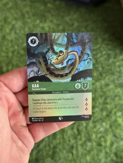 KAA Epic! DISNEY LORCANA Whispers In The Well SECRETIVE SNAKE 212/204 - Image 1