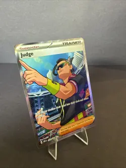 Judge 222/182 Pokemon TCG Destined Rivals Full Art Secret Rare Card NM Condition - Image 1