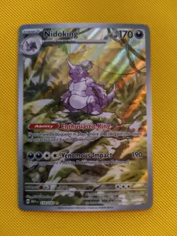 Pokemon Nidoking TCG Scarlet Violet-151 Illustration Rare Card 174/165 - Image 1