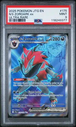N's Zoroark ex 175/159 Pokemon TCG Journey Together Ultra Rare Card - PSA 9 - Image 1