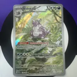 **NM: Pokemon TCG Nidoking Scarlet & Violet-151 174/165 Holo Illustration Rare** - Image 1
