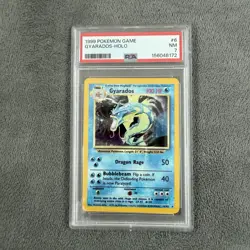 1999 Pokemon Game Gyarados Rare 6 / 102 Holo PSA 7 Base Set - Image 1
