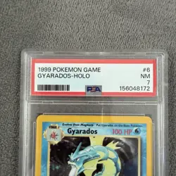 1999 Pokemon Game Gyarados Rare 6 / 102 Holo PSA 7 Base Set - Image 2