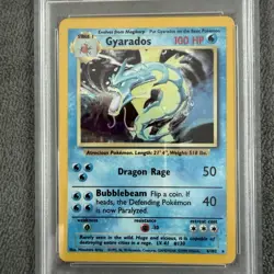 1999 Pokemon Game Gyarados Rare 6 / 102 Holo PSA 7 Base Set - Image 3