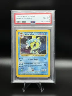 1999 POKEMON BASE SET UNLIMITED #6 GYARADOS-HOLO PSA 8 - Image 1