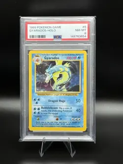 1999 POKEMON BASE SET UNLIMITED #6 GYARADOS-HOLO PSA 8 - Image 2