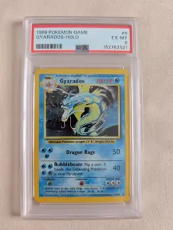1999 Pokemon Game Base Set Unlimited - Gyarados Holo 6/102 - PSA 6 - Image 1
