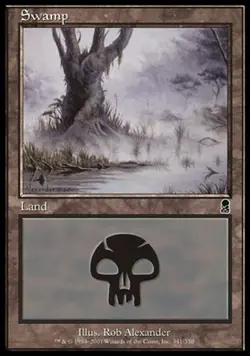 Swamp (341) - Foil HP, English MTG Odyssey - Image 1