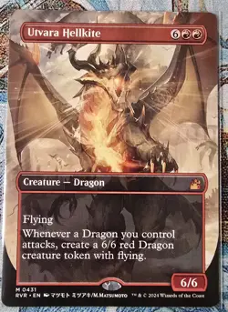 Utvara Hellkite (Anime Borderless) Ravnica Remastered, Regular,#431, MTG, NM++ - Image 1