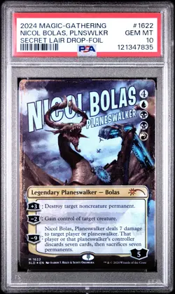 2024 MTG SECRET LAIR DROP FOIL #1622 NICOL BOLAS, PLANESWALKER PSA 10 - Image 1