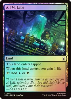 NM Foil A.I.M. Labs, MTG, Super Heroes, Magic the Gathering, 257 - Image 1
