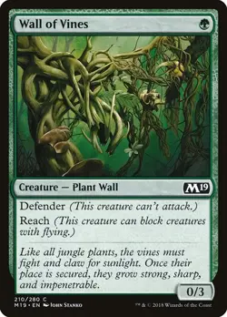 [MTG] Wall of Vines (210) (M19) LP-HP - Image 1